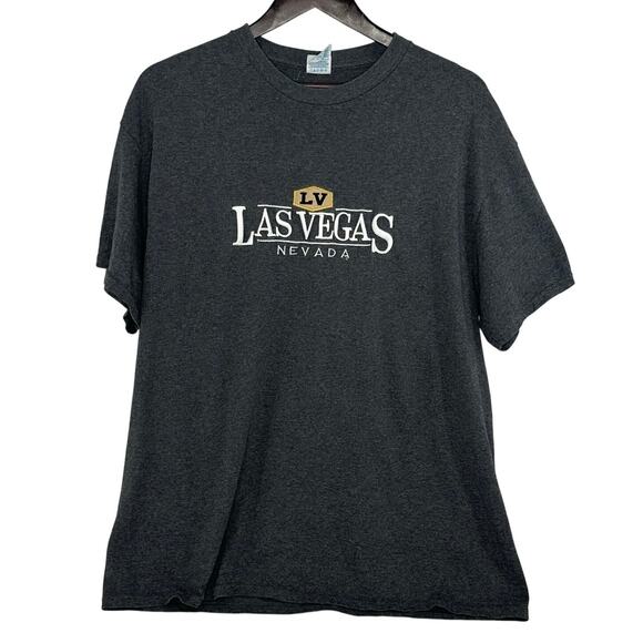 Delta Other - Las Vegas Nevada T-Shirt Embroidered Gray White Gold Adult XL Retro 90s Style